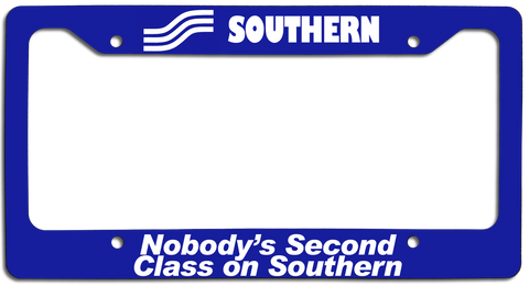 Southern Airlines - Nobody's Second Class on Southern - License Plate Frame