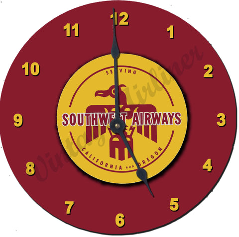 Southwest Airways Vintage Wall Clock