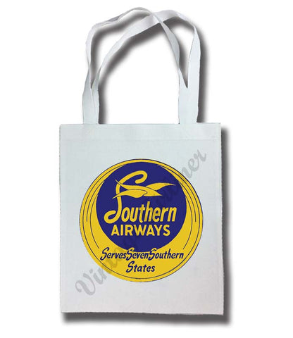 Southern Airways Round Vintage Bag Sticker Tote Bag