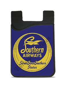 Southern Airways Round Vintage Bag Sticker Card Caddy