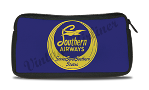 Southern Airways Round Vintage Bag Sticker Travel Pouch