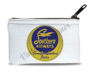 Southern Airways Round Vintage Bag Sticker Rectangular Coin Purse