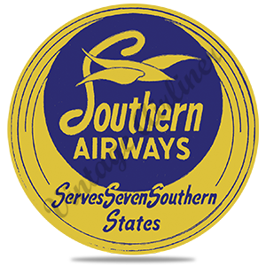 Southern Airways Round Vintage Round Coaster