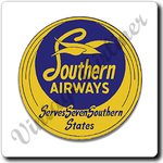 Southern Airways Round Vintage Square Coaster