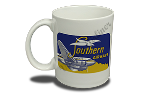 Southern Airways Vintage 1950's Bag Sticker  Coffee Mug