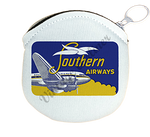 Southern Airways 1950's Vintage Bag Sticker Round Coin Purse