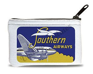 Southern Airways 1950's Vintage Bag Sticker Rectangular Coin Purse