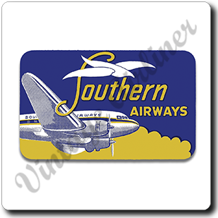 Southern Airways 1950's Vintage Square Coaster