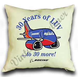 Southwest Airlines 30th Anniversary Linen Pillow Case Cover