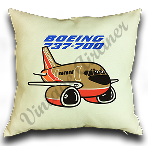 Southwest Airlines 737 Linen Pillow Case Cover