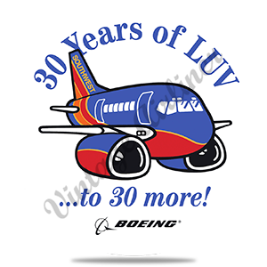 Southwest Airlines 30th Anniversary Round Coaster