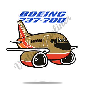 Southwest Airlines 737 Bag Sticker Round Coaster