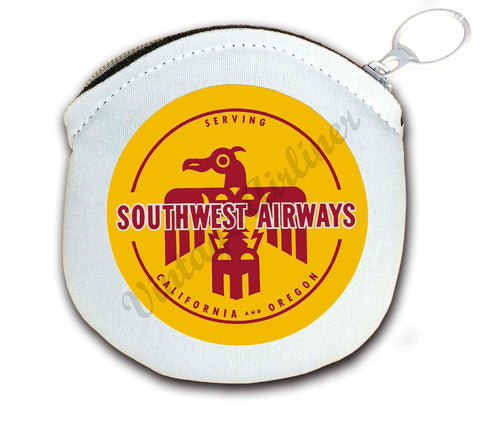 Southwest Airways Vintage Round Coin Purse