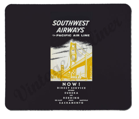 Southwest Airways The Pacific Air Line Vintage Mousepad