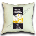 Southwest Airways The Pacific Air Line Vintage Pillow Case Cover