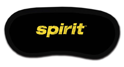 Spirit Airlines Black and Yellow Logo Sleep Mask