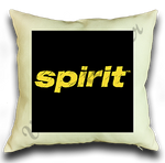 Spirit Airlines Black and Yellow Logo Linen Pillow Case Cover