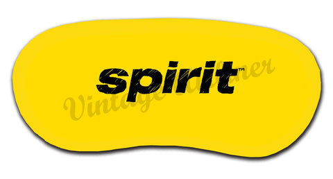 Spirit Airlines Black and Yellow Logo Sleep Mask