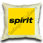 Spirit Airlines Yellow and Black Logo Linen Pillow Case Cover