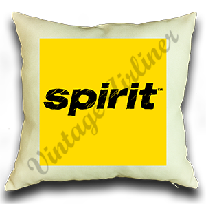 Spirit Airlines Yellow and Black Logo Linen Pillow Case Cover