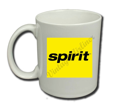Spirit Airlines Black on Yellow Coffee Mug