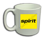 Spirit Airlines Black on Yellow Coffee Mug