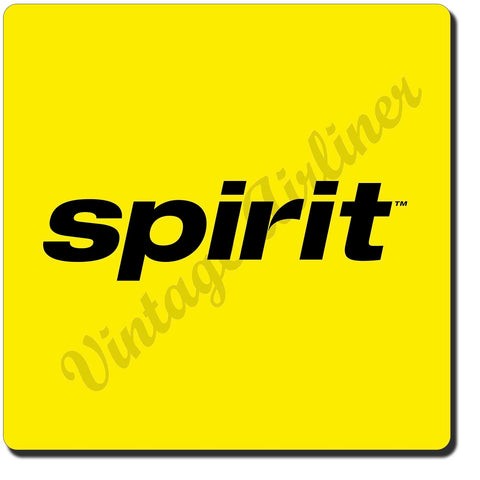 Spirit Airlines Black on Yellow Coaster