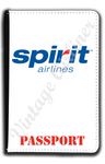 Spirit Airlines Blue and White Passport Case