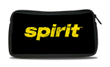 Spirit Airlines Black and Yellow Logo Travel Pouch