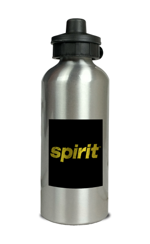 Spirit Airlines Black and Yellow Logo Aluminum Water Bottle