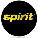 Spirit Airlines Black and Yellow Logo Round Coaster