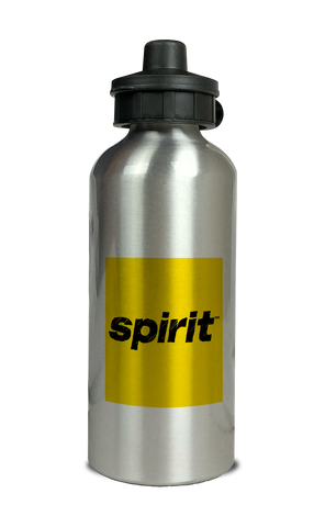 Spirit Airlines Yellow and Black Logo Aluminum Water Bottle