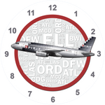 Spirit Airlines A319 Digital Livery Wall Clock