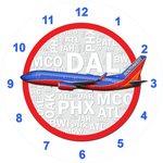 Southwest Airlines 737 Wall Clock