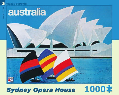 Sydney Opera House AA Travel Poster Travel Puzzle by New York Puzzle Company - (1,000 pieces)