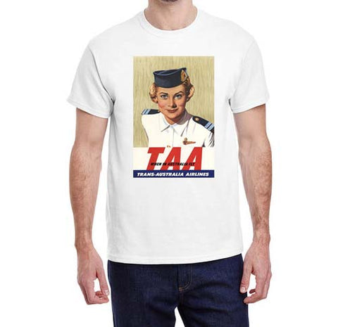 Vintage Trans Australian Airlines TAA Travel Poster T-shirt