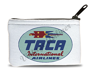 TACA Airlines Vintage Bag Sticker Rectangular Coin Purse