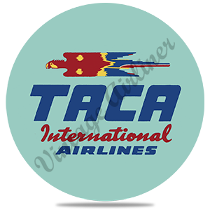 TACA Airlines Vintage Round Coaster