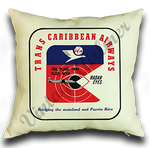 Trans Caribbean Airways Logo Linen Pillow Case Cover