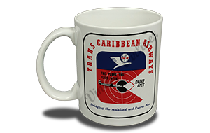 Trans Caribbean Airlines Vintage Bag Sticker  Coffee Mug