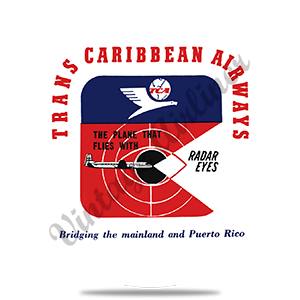 Trans Caribbean Airways Logo Round Coaster