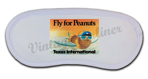 Texas International Fly for Peanuts Bag Sticker Sleep Mask