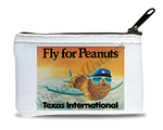 Texas International Fly for Peanuts Bag Sticker Rectangular Coin Purse