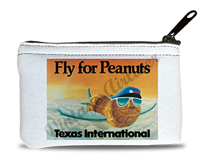 Texas International Fly for Peanuts Bag Sticker Rectangular Coin Purse