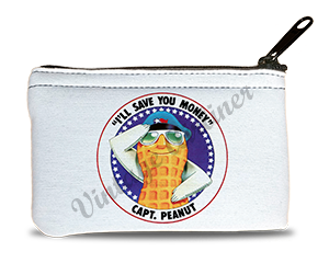 Texas International Captain Peanuts Bag Sticker Rectangular Coin Purse