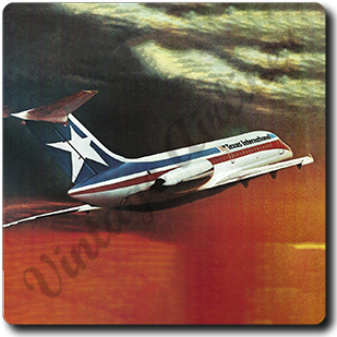 Texas International Airlines DC9 Square Coaster