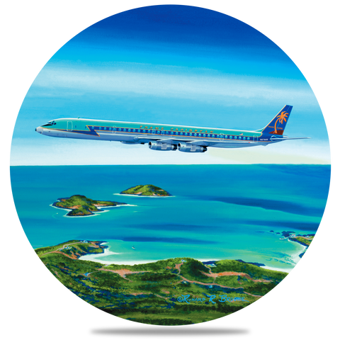 Trans Caribbean Airways DC8 Round Coaster by Rick Broome