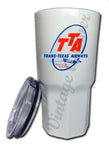 Trans Texas Airways 1940's Vintage Bag Sticker Tumbler