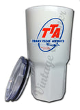 Trans Texas Airways 1940's Vintage Bag Sticker Tumbler