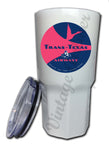 Trans Texas Airways 1960's Vintage Bag Sticker Tumbler